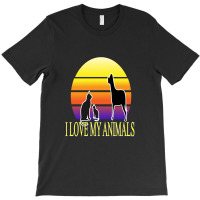 Animals Cat And Dog T-shirt | Artistshot