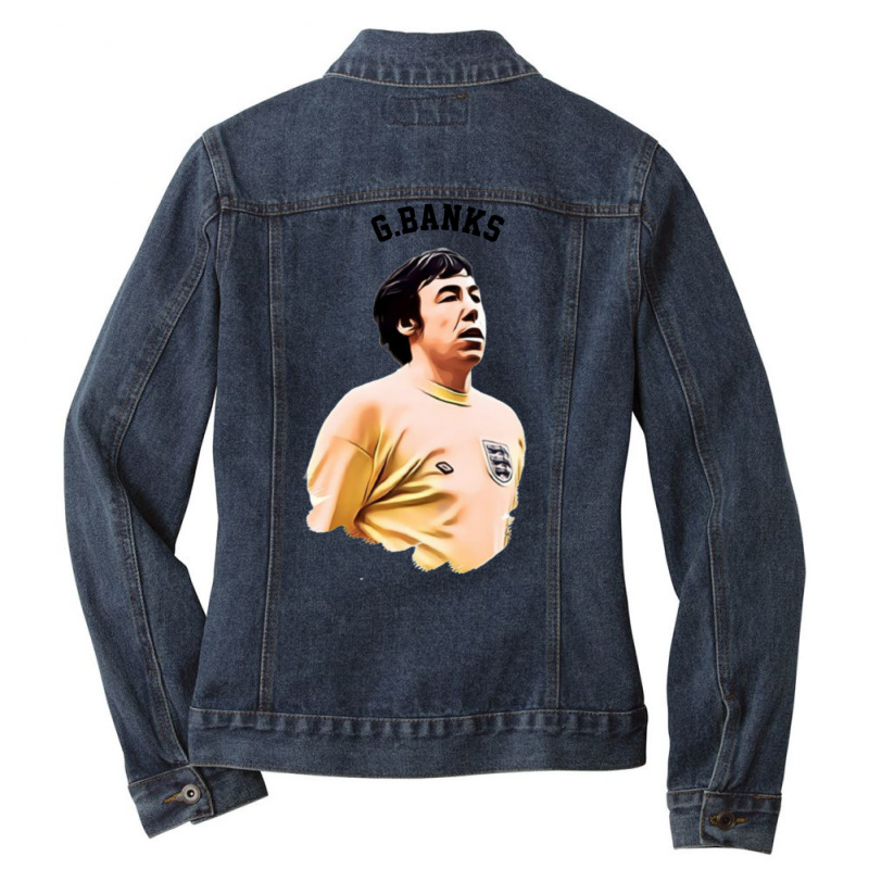 Legends Of The Beautiful Game Cartoon Collection Legends Gordon Banks Ladies Denim Jacket by hbikyshas | Artistshot