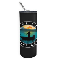 Limited Edition Beebe Lake Fishing Michigan Sunset Skinny Tumbler | Artistshot