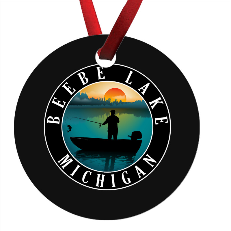 Limited Edition Beebe Lake Fishing Michigan Sunset Ornament | Artistshot