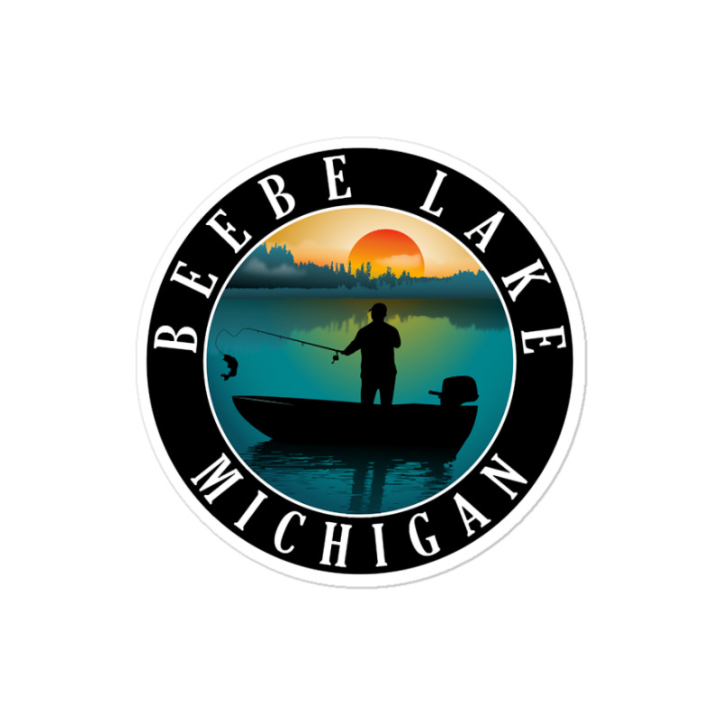 Limited Edition Beebe Lake Fishing Michigan Sunset Sticker | Artistshot