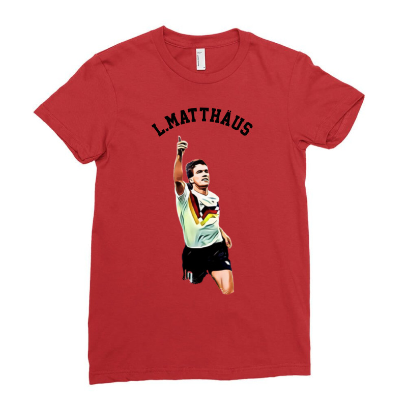 Legends Of The Beautiful Game Cartoon Collection Legends Lothar Matth Ladies Fitted T-Shirt by hbikyshas | Artistshot