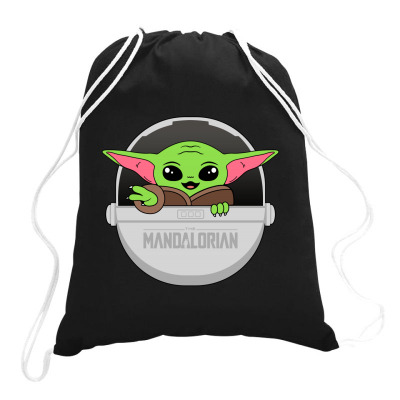 Cute Baby Yoda The Mandalorian Drawstring Bags Designed By Honeysuckle