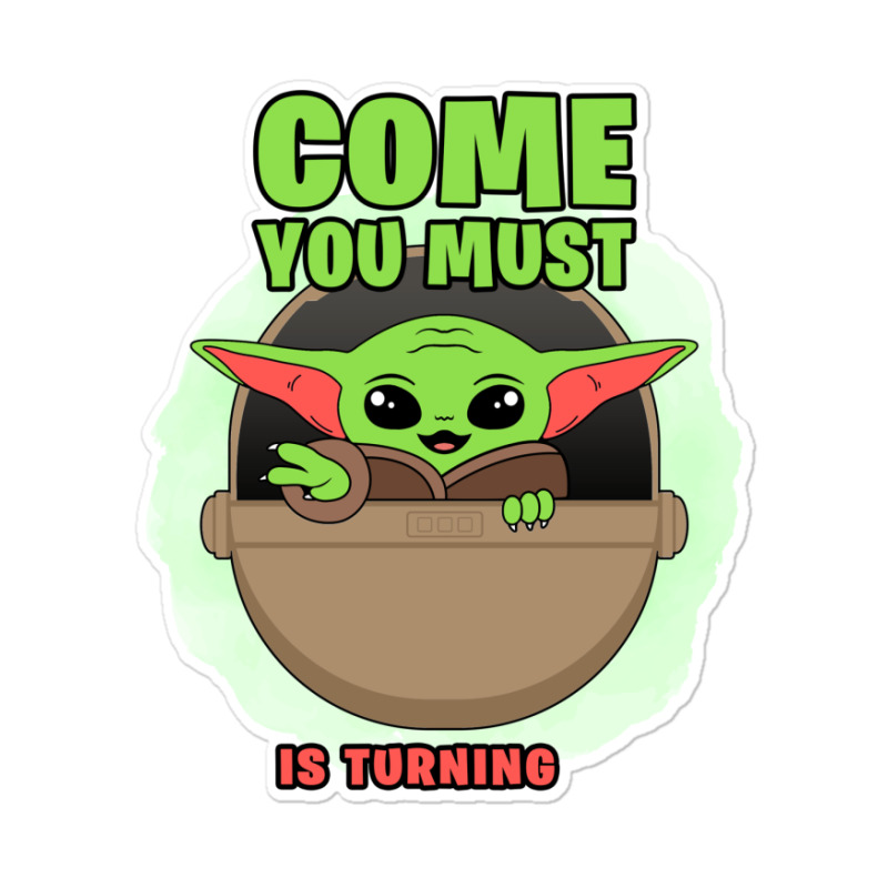 Custom Baby Yoda Birthday Invitation Empty For Your Customization Name &  Age Sticker By Honeysuckle - Artistshot