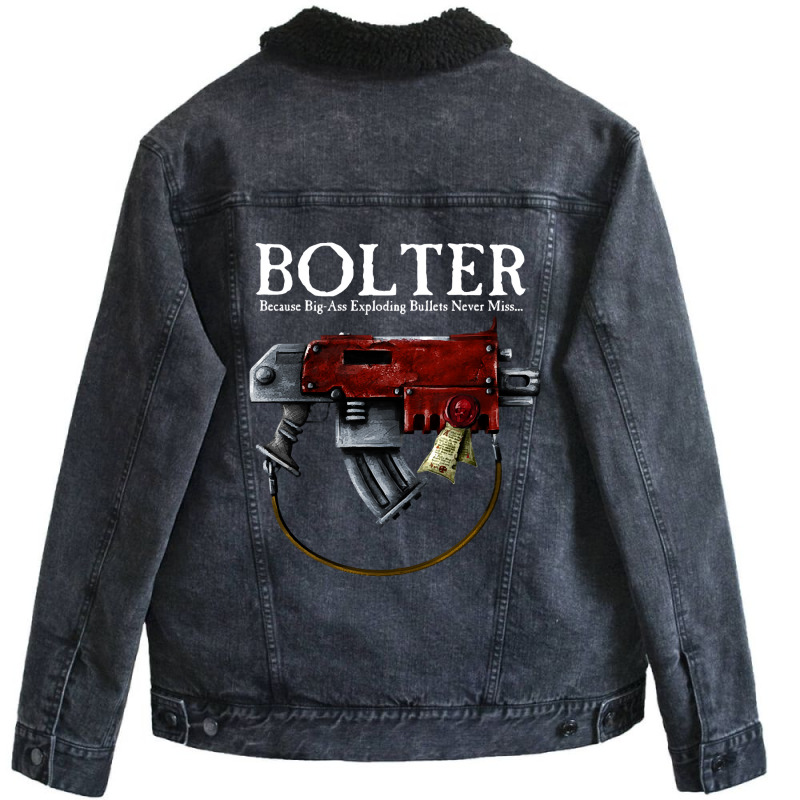 Hot Trend Bolter - Big Ass Bullets! Unisex Sherpa-Lined Denim Jacket by Pannell Quintero | Artistshot