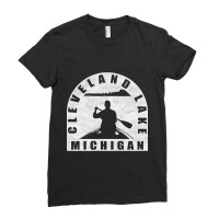 Limited Edition Cleveland Lake Canoeing Michigan Ladies Fitted T-shirt | Artistshot