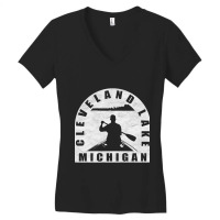 Limited Edition Cleveland Lake Canoeing Michigan Women's V-neck T-shirt | Artistshot