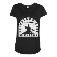 Limited Edition Cleveland Lake Canoeing Michigan Maternity Scoop Neck T-shirt | Artistshot