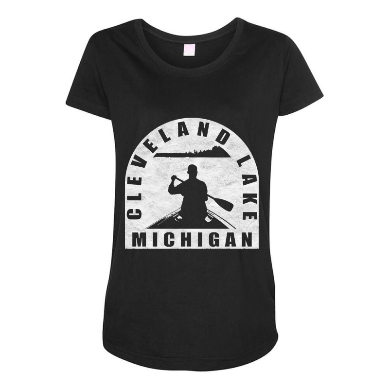 Limited Edition Cleveland Lake Canoeing Michigan Maternity Scoop Neck T-shirt by Rios Arevalo | Artistshot