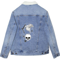 Hot Trend Crow Raven Norse Skull Viking Style For Vikings Lover Unisex Sherpa-lined Denim Jacket | Artistshot