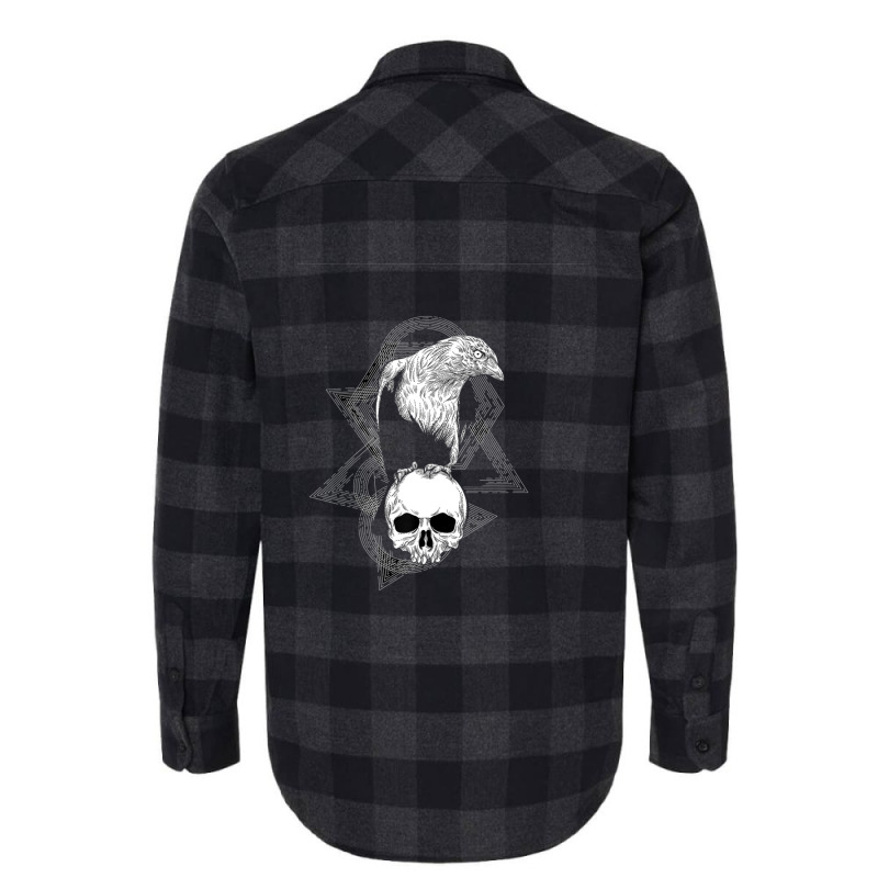 Hot Trend Crow Raven Norse Skull Viking Style For Vikings Lover Flannel Shirt by Sizemore Adame | Artistshot