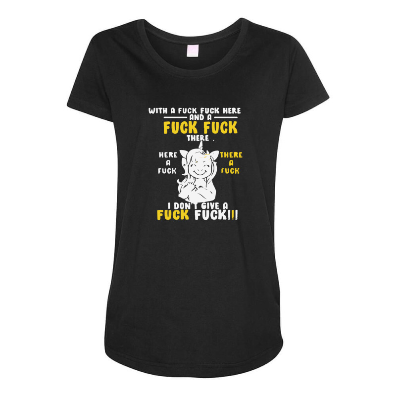 I Don't Give A Fuck Fuck Maternity Scoop Neck T-shirt by afroiani | Artistshot