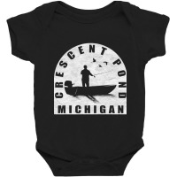 Hot Trend Crescent Pond Fishing Michigan Baby Bodysuit | Artistshot