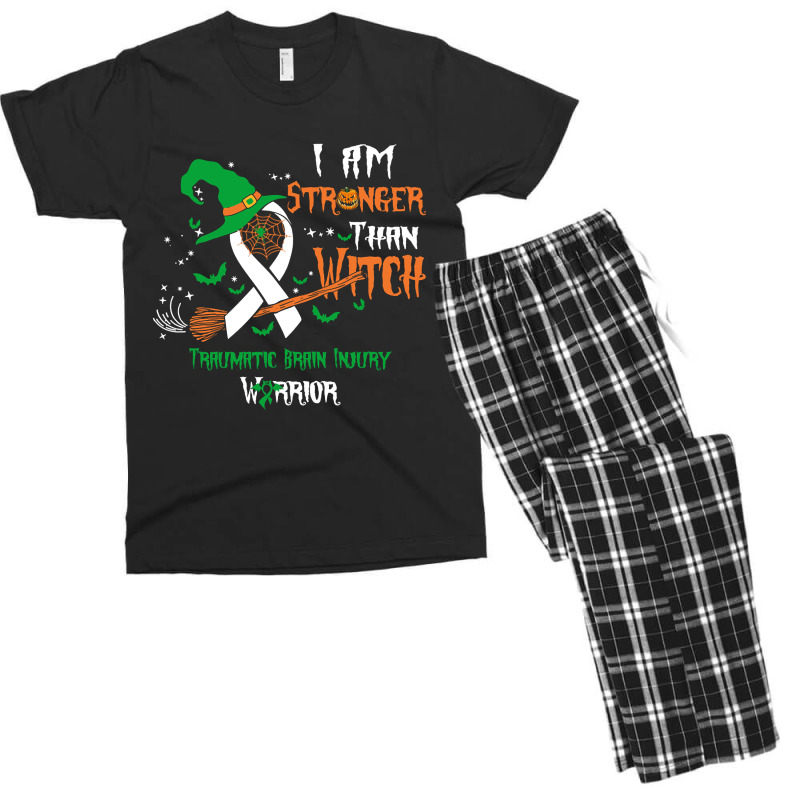 Hot Trend Traumatic Brain Injury Awareness I Am Stronger Than Witch Men's T-shirt Pajama Set | Artistshot