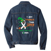 Hot Trend Traumatic Brain Injury Awareness I Am Stronger Than Witch Men Denim Jacket | Artistshot