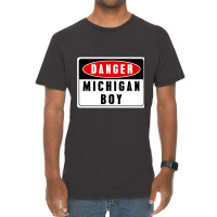 Limited Edition Danger! Michigan Boy Vintage T-shirt | Artistshot