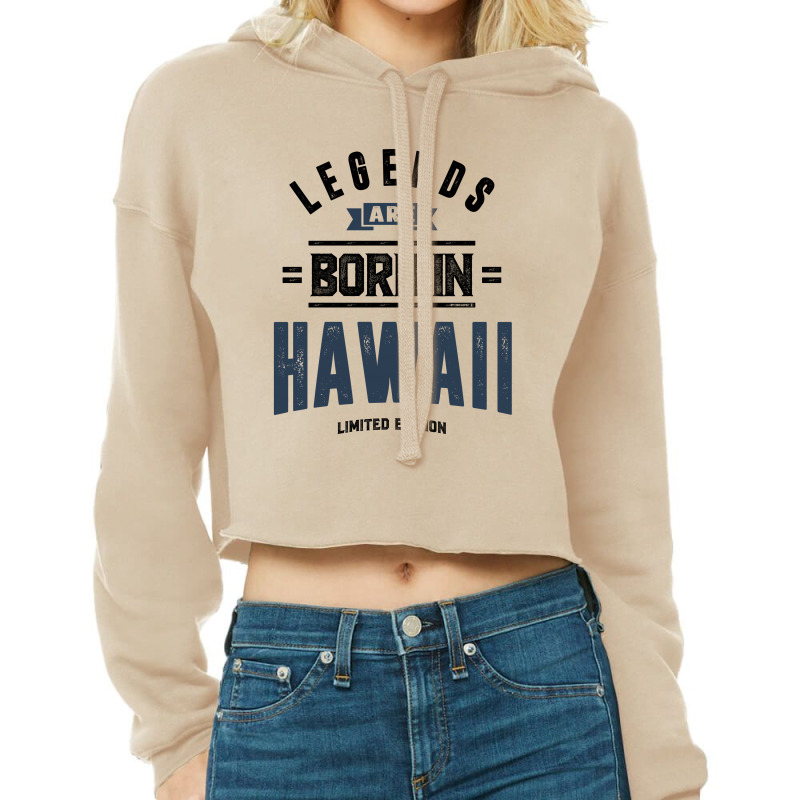 Hawaii Cropped Hoodie by Chris Ceconello | Artistshot