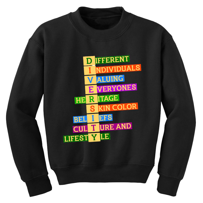 Limited Edition Rights Diversity Youth Sweatshirt by fenderbendable | Artistshot