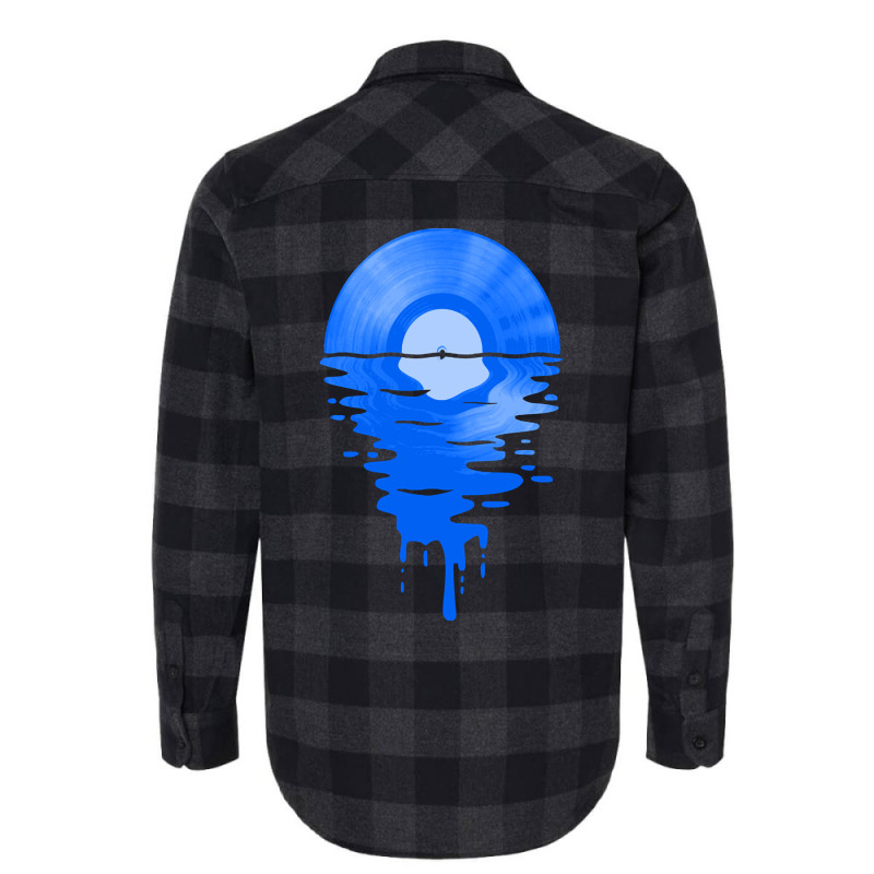 Limited Edition Cool Music Vinyl Record Retro Blue Flannel Shirt by Ledford Leslie | Artistshot