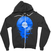 Limited Edition Cool Music Vinyl Record Retro Blue Zipper Hoodie | Artistshot