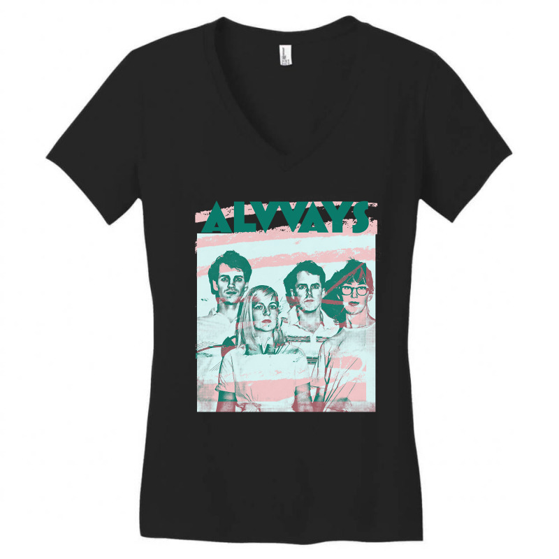 Trending Alvvays ≥≤ Original Glitch Style Fan Artwork Women's V-Neck T-Shirt by bummercaught | Artistshot