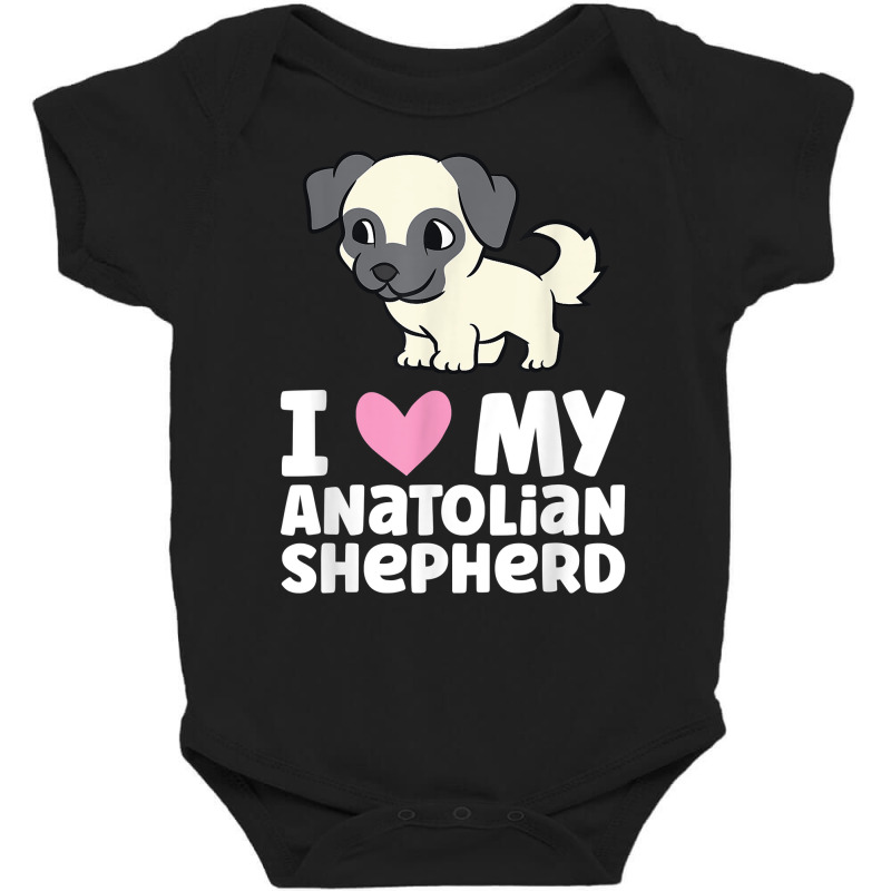 I Love My Anatolian Shepherd Dog T Shirt Baby Bodysuit by anselmpru9bt | Artistshot