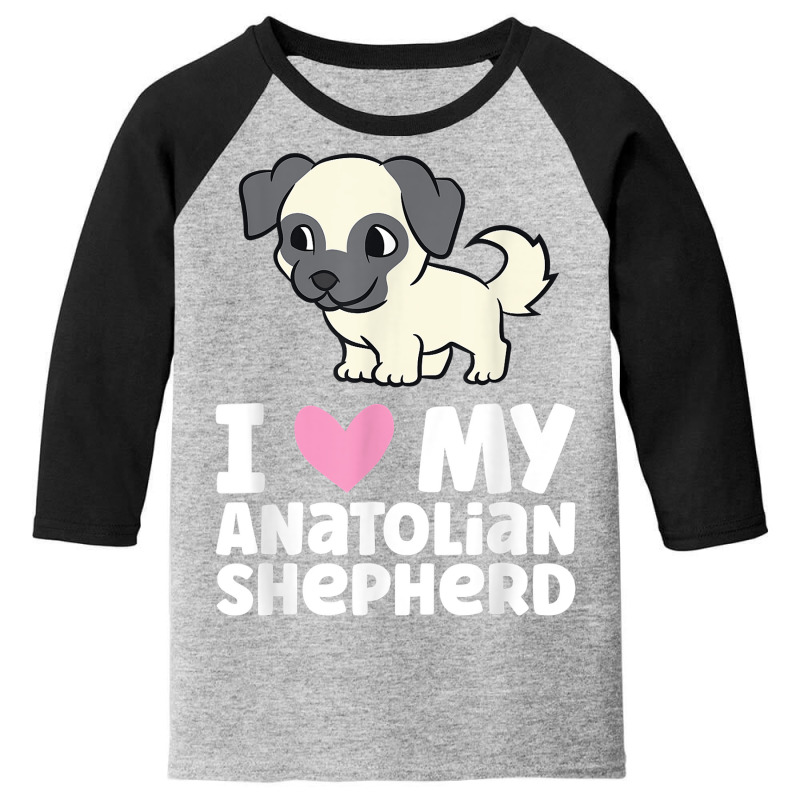 I Love My Anatolian Shepherd Dog T Shirt Youth 3/4 Sleeve by anselmpru9bt | Artistshot