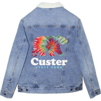 Limited Edition Custer State Park Tie Dye Bear South Dakota Unisex Sherpa-lined Denim Jacket | Artistshot