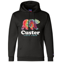 Limited Edition Custer State Park Tie Dye Bear South Dakota Champion Hoodie | Artistshot