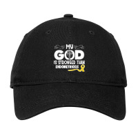 Limited Edition Endometriosis Awareness My God Is Stronger Than - In T Adjustable Cap | Artistshot