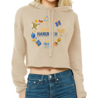 Happy Hanukkah Design Menorah Lights Family Matching T Shirt Cropped Hoodie | Artistshot