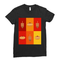 Hot Trend D&d - Doughnuts And Dreidels Fire Grid Ladies Fitted T-shirt | Artistshot