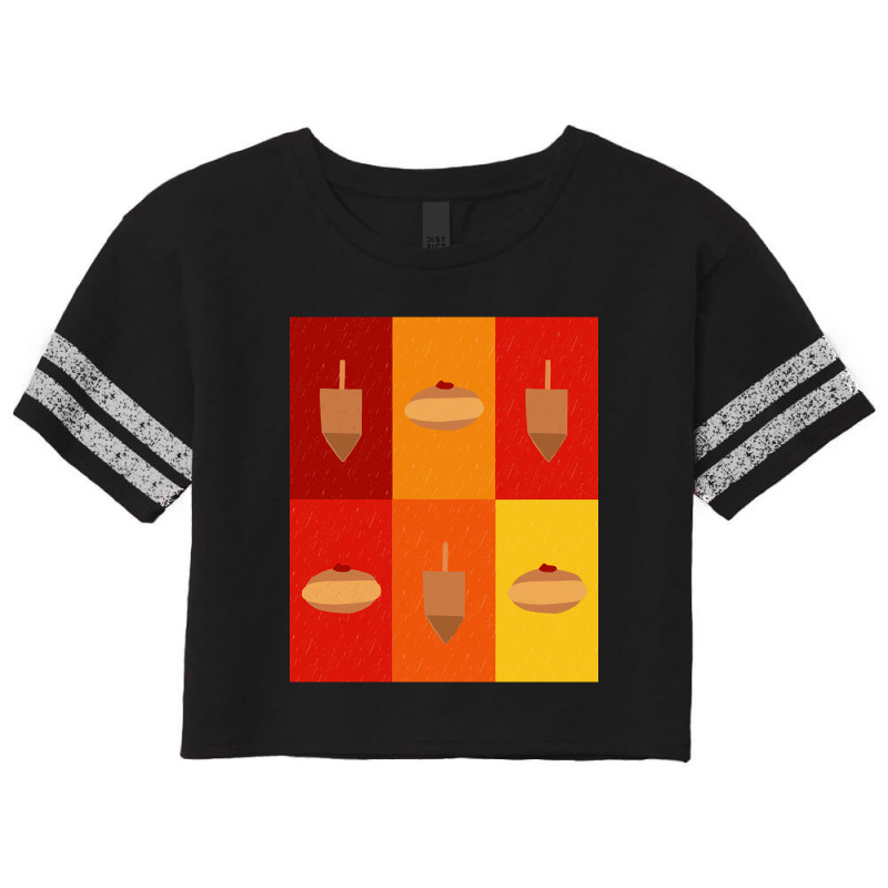 Hot Trend D&d - Doughnuts And Dreidels Fire Grid Scorecard Crop Tee | Artistshot