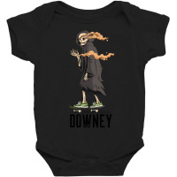 Hot Trend Downey Los Angeles California, Skeleton On A Skateboard Smok Baby Bodysuit | Artistshot