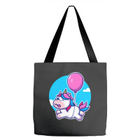 Limited Edition Cute Unicorn Floating With Balloon Cartoon Tote Bags | Artistshot