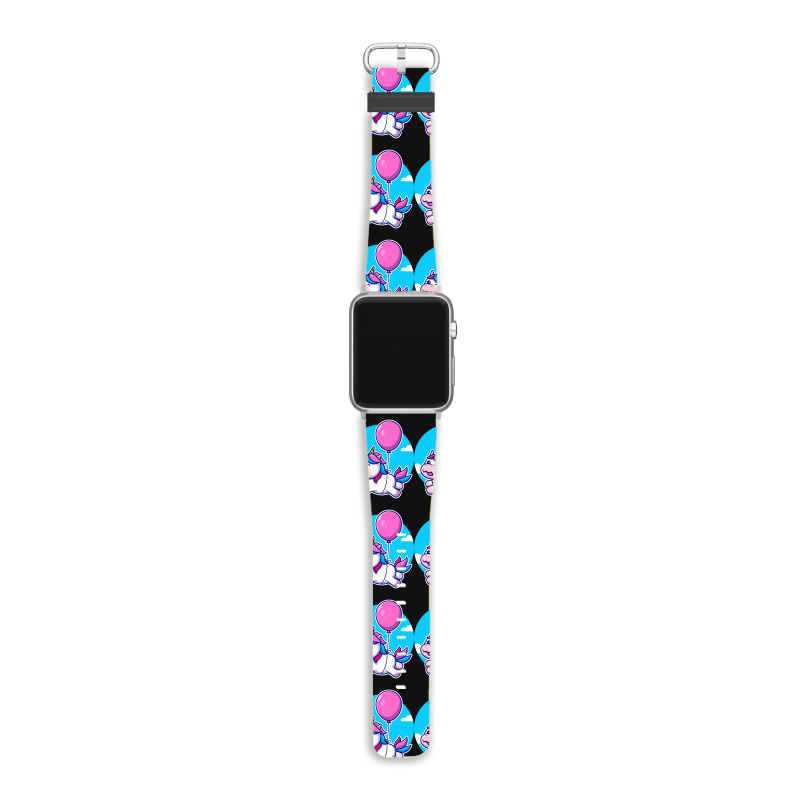 Limited Edition Cute Unicorn Floating With Balloon Cartoon Apple Watch Band | Artistshot