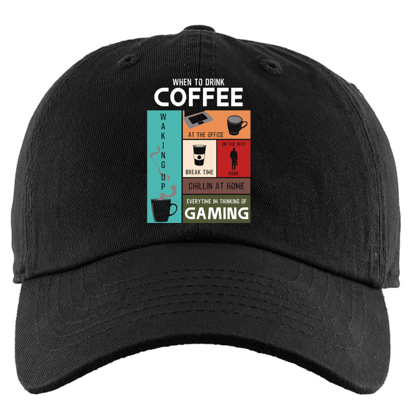 Limited Edition Drink Coffee Everytime Im Thinking Of Gaming Kids Cap by Crews Micki | Artistshot