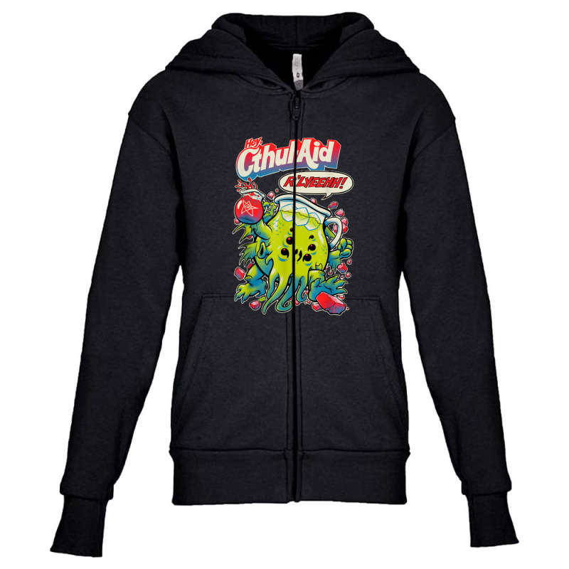 Hey Cool Cthulhu Aid R'lyeehh! Youth Zipper Hoodie by JosephWDaniels | Artistshot