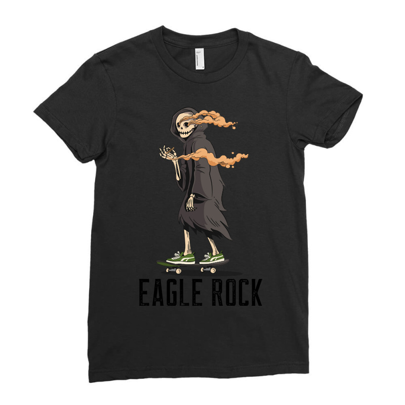 Trending Eagle Rock Los Angeles California, Skeleton On A Skateboard S Ladies Fitted T-Shirt by Crews Micki | Artistshot