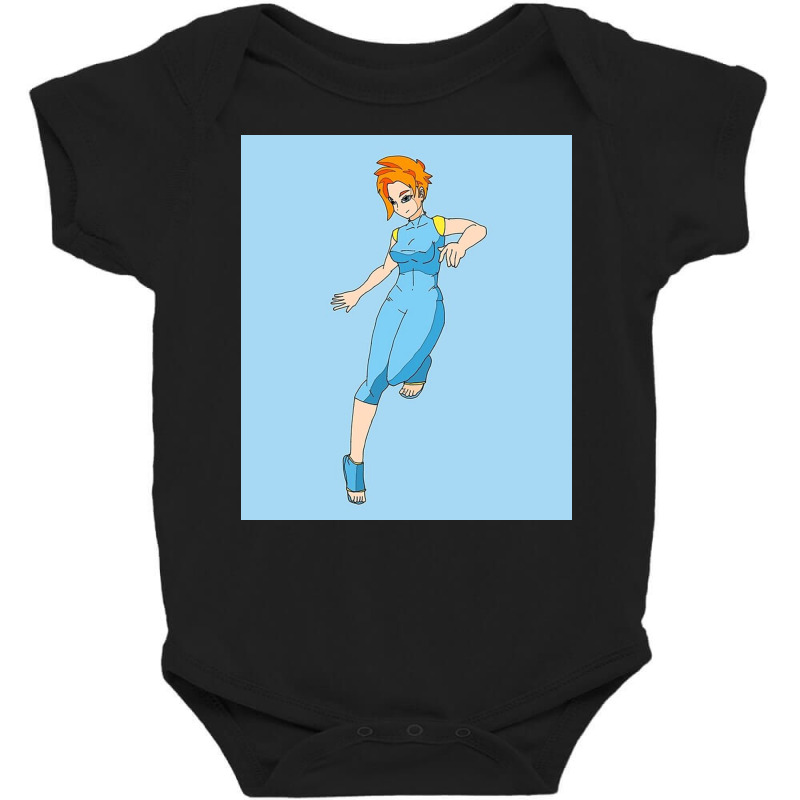 Blue Jumpsuit Girl Baby Bodysuit by selerielawton | Artistshot