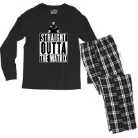 Straight Outta The Matrix Men's Long Sleeve Pajama Set | Artistshot