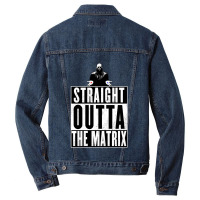 Straight Outta The Matrix Men Denim Jacket | Artistshot