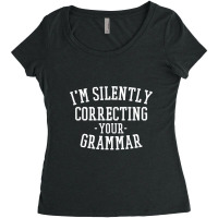 Im Silently Correcting Your Women's Triblend Scoop T-shirt | Artistshot