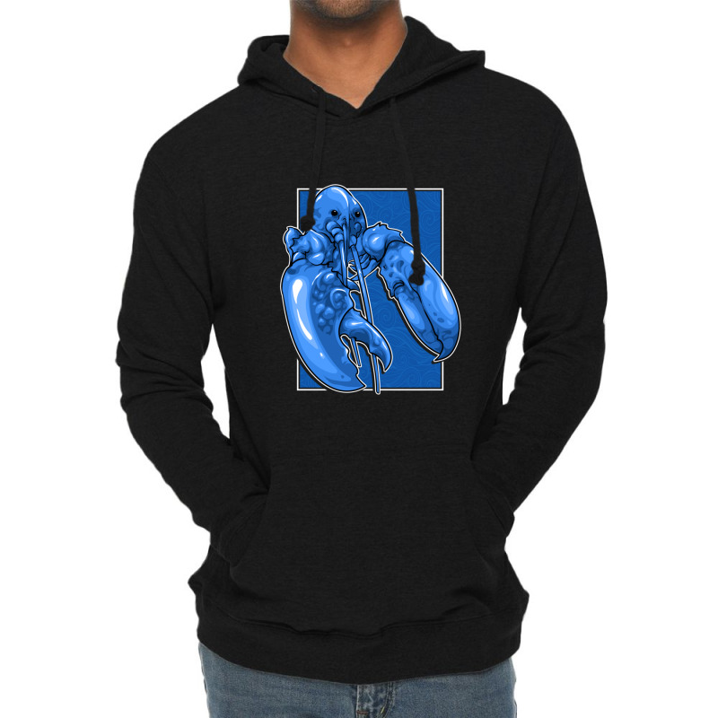 Funny Jumpscare Lobster Meme Blue Crustacean Pullover Hoodie Lightweight Hoodie | Artistshot