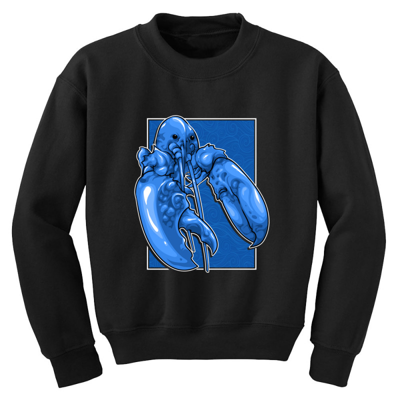 Funny Jumpscare Lobster Meme Blue Crustacean Pullover Hoodie Youth Sweatshirt | Artistshot