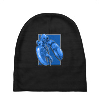 Funny Jumpscare Lobster Meme Blue Crustacean Pullover Hoodie Baby Beanies | Artistshot