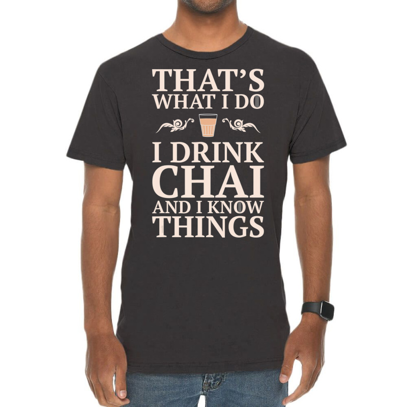 Trending Chai Tea Funny Desi Indian Pakistani Gift Vintage T-Shirt by bummercaught | Artistshot