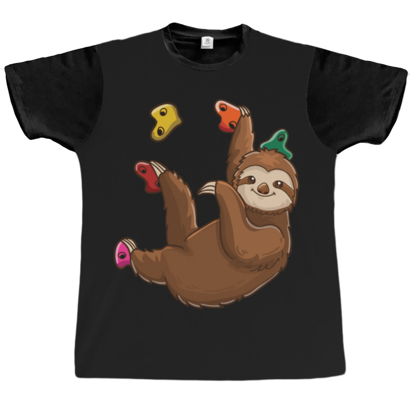 Funny Rock Climbing Sloth Bouldering Wall Climb Graphic T-shirt | Artistshot