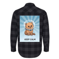 Keep Calm Kitty Flannel Shirt | Artistshot