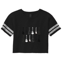 Black And White Guitar 1 Scorecard Crop Tee | Artistshot